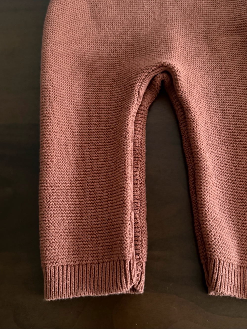 Rust Knit Overall Romper - Picture 2 of 10